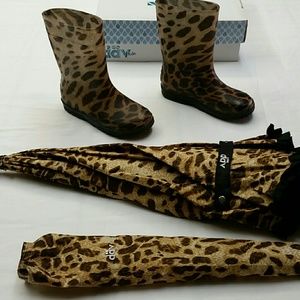 🍁🍃 Kids Umbrella & Rainboots Set 🍃🍁